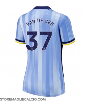 Tottenham Hotspur Micky van de Ven #37 Maglia Gara Trasferta Repliche 2024-25 Donna